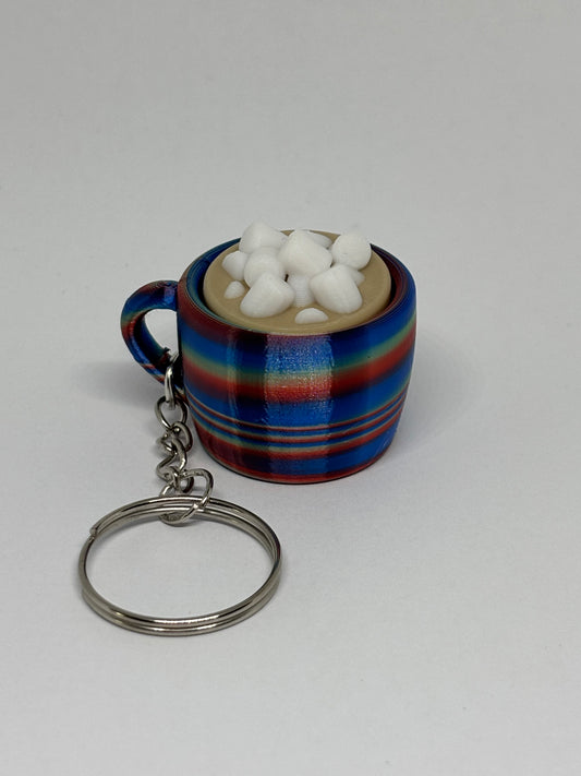 3D Hot Chocolate Clicker Keyring - Candy 2