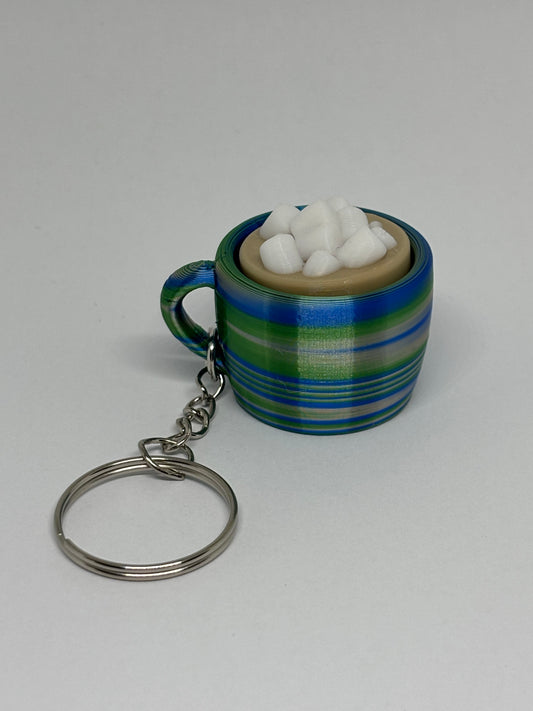 3D Hot Chocolate Clicker Keyring - Candy 1