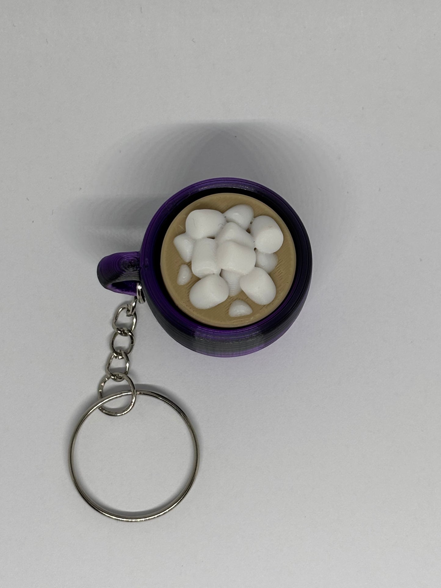 3D Hot Chocoate Clicker Keyring - Purple/Black