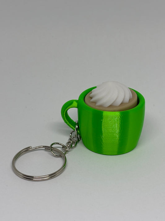 3D Whipped Coffee Clicker Keyring - Green