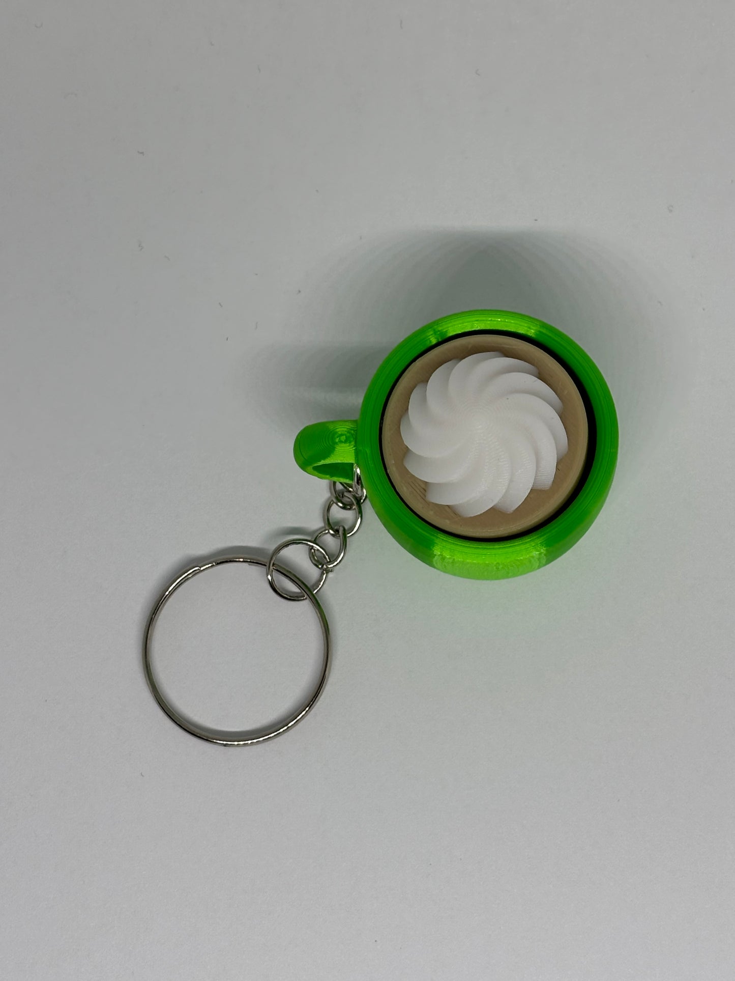 3D Whipped Coffee Clicker Keyring - Green