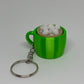 3D Hot Chocolate Clicker Keyring - Green