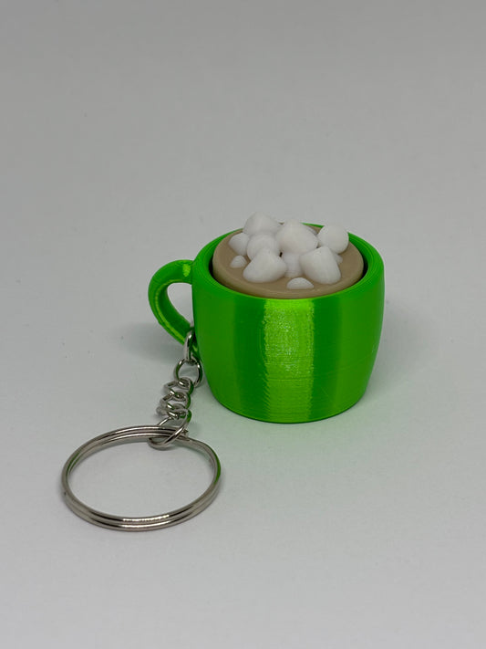 3D Hot Chocolate Clicker Keyring - Green