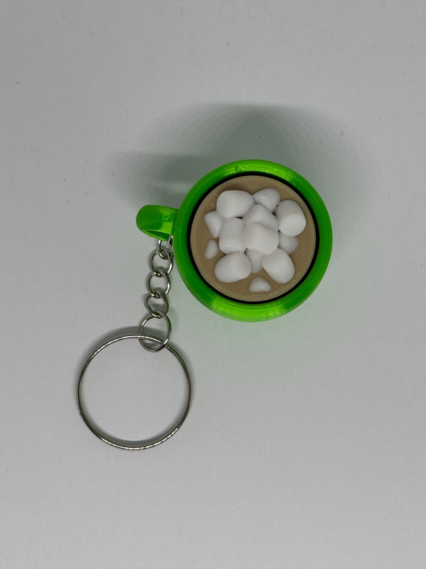 3D Hot Chocolate Clicker Keyring - Green