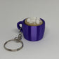 3D Hot Chocolate Clicker Keyring - Purple