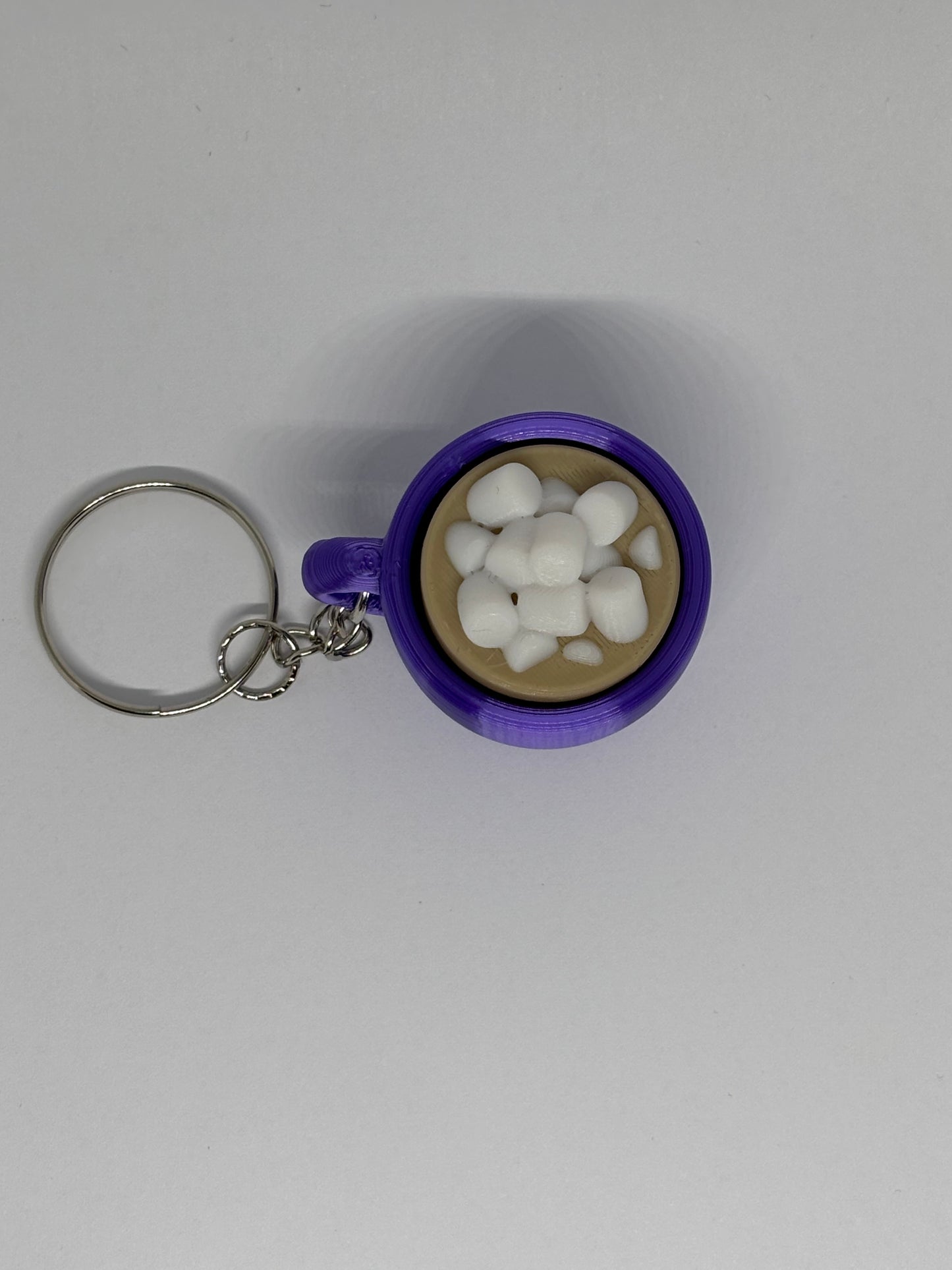 3D Hot Chocolate Clicker Keyring - Purple