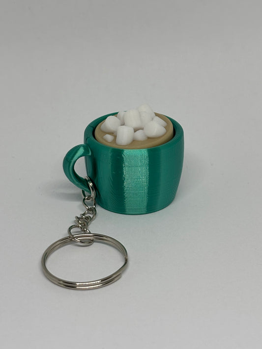 3D Hot Chocolate Clicker Keyring - Emerald