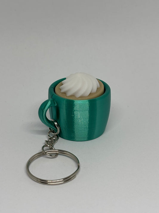 3D Whipped Coffee Clicker Keyring - Emerald