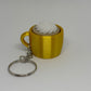 3D Whipped Coffee Clicker Keyring - Gold