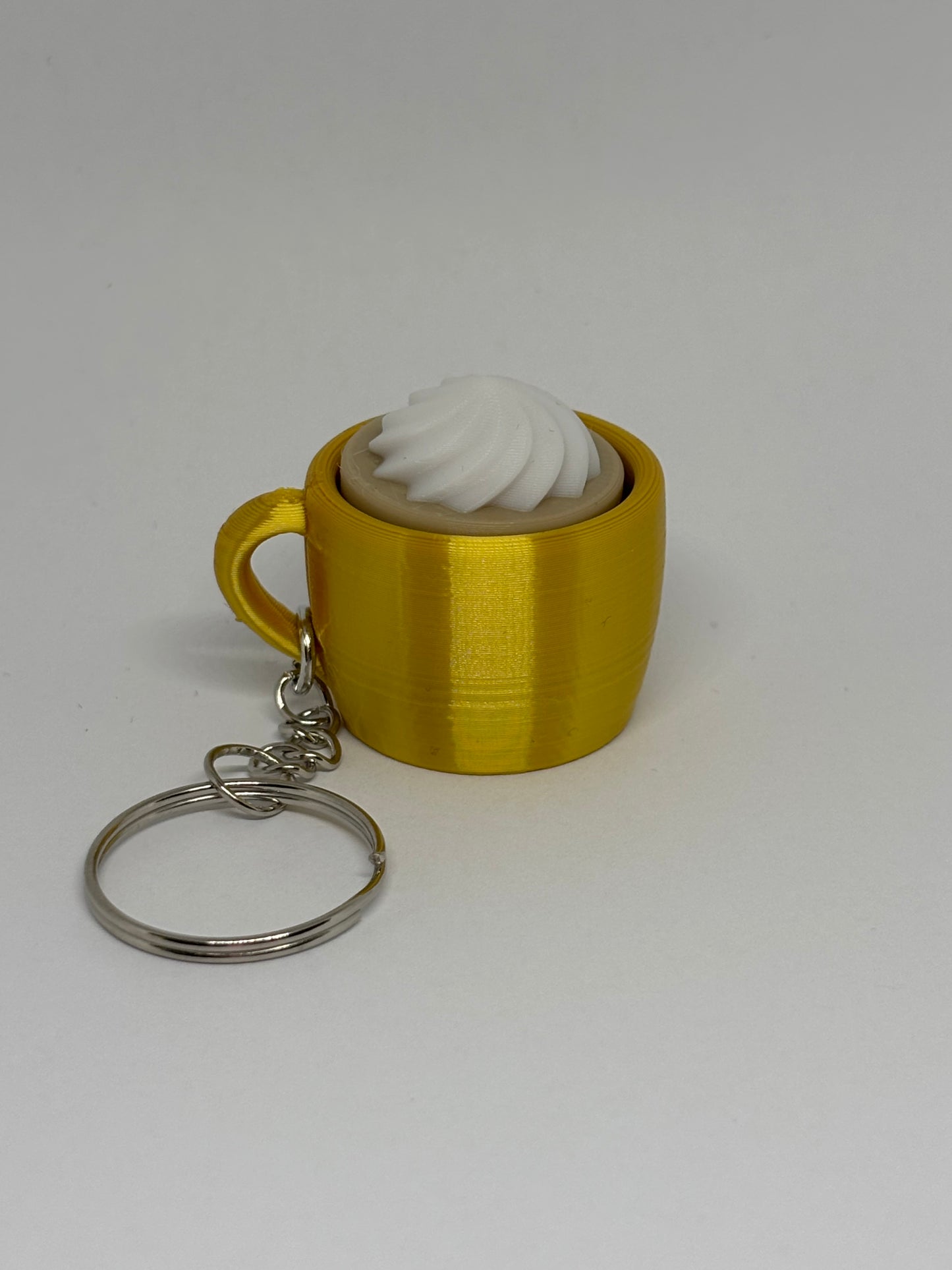 3D Whipped Coffee Clicker Keyring - Gold