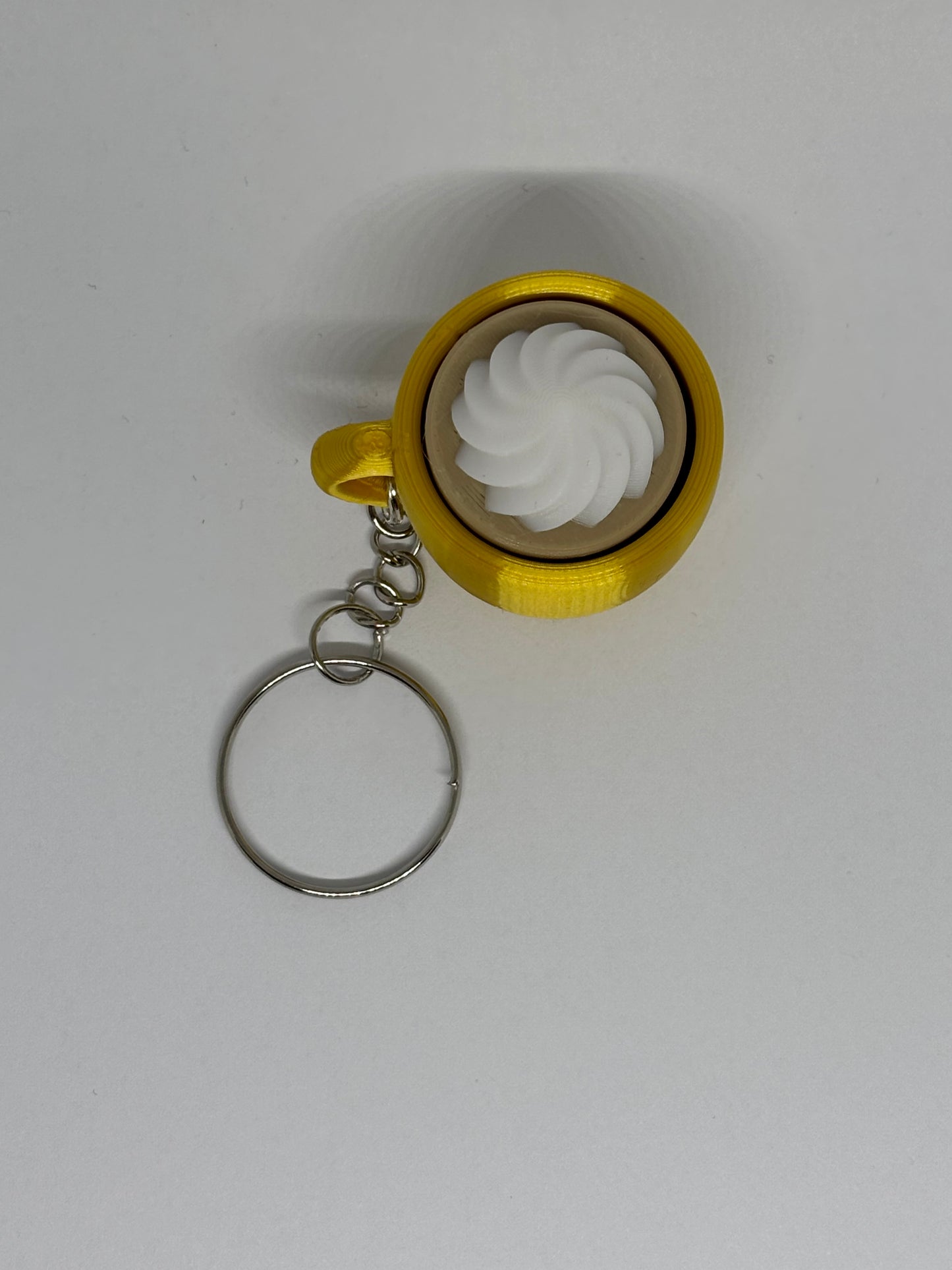 3D Whipped Coffee Clicker Keyring - Gold