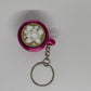 3D Hot chocolate Clicker Keyring - Rose Red