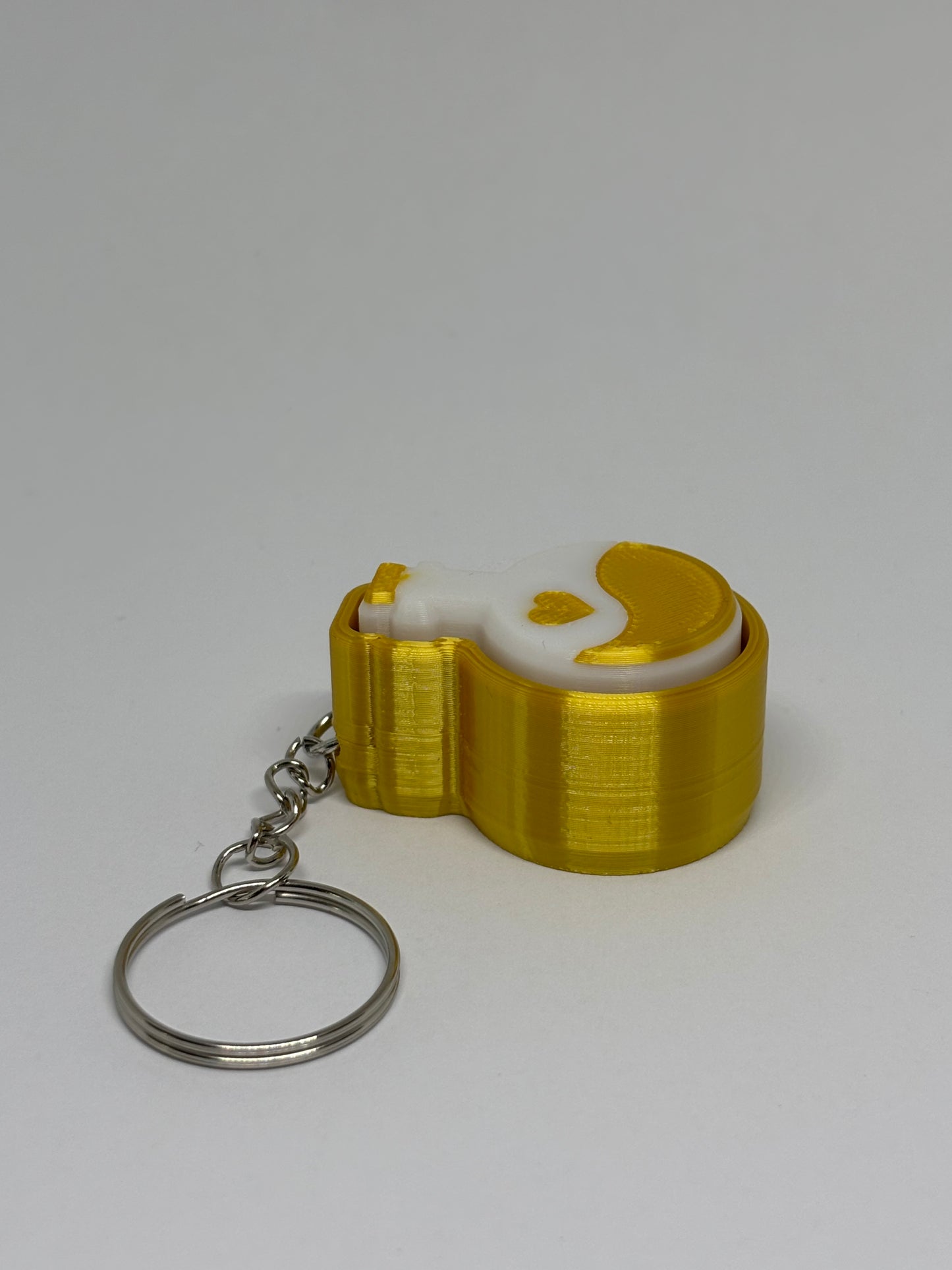 3D Potion Bottle Clicker Keyring - Gold