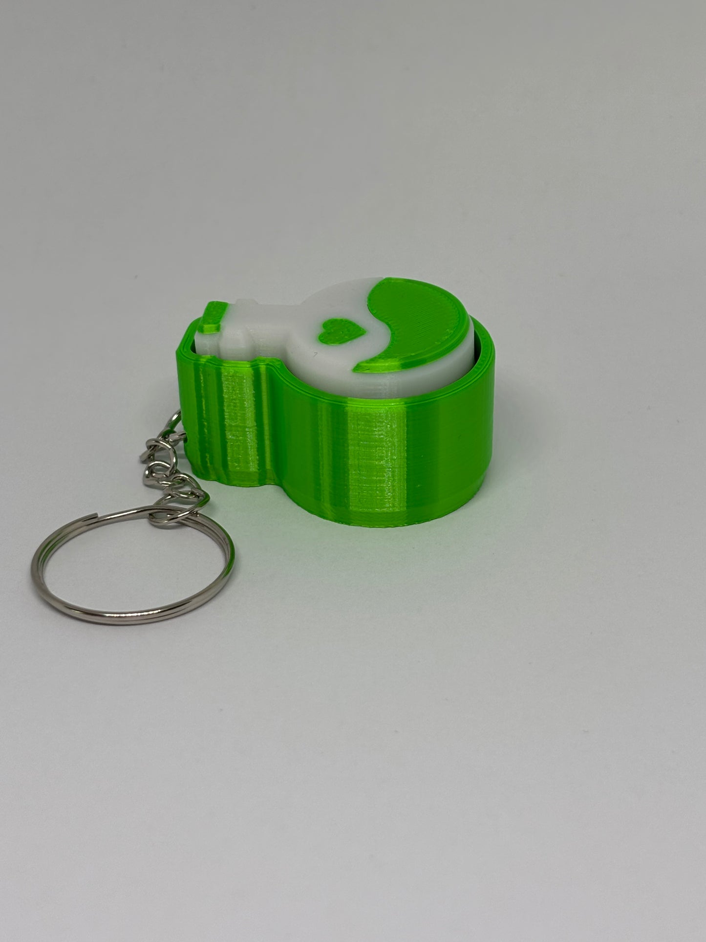 3D Potion Bottle Clicker Keyring - Green