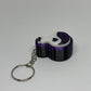 3D Potion Bottle Clicker Keyring - Purple/Black