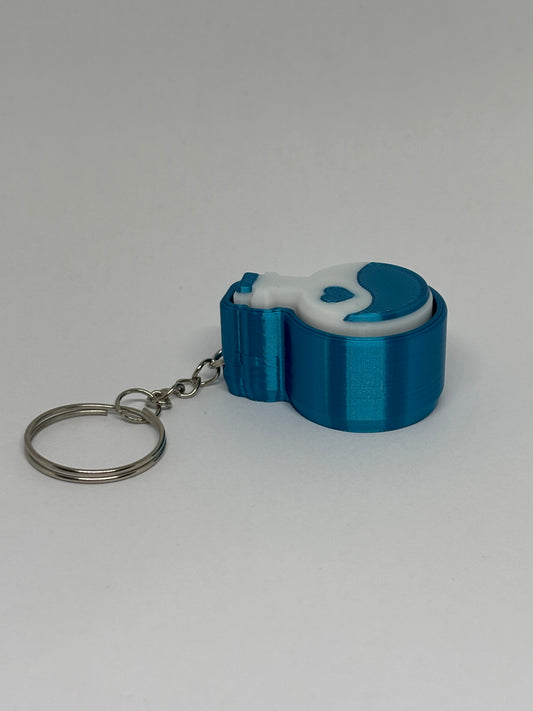 3D Potion Bottle Clicker Keyring - Teal