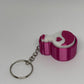 3D Potion Bottle Clicker Keyring - Rose Red