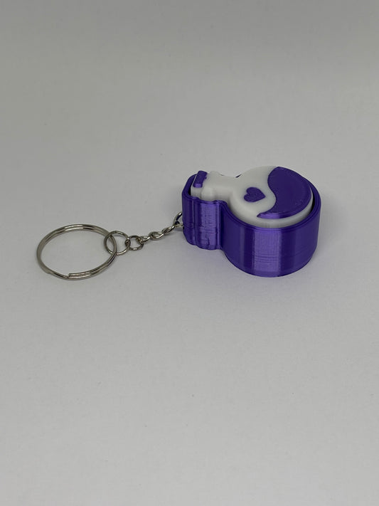 3D Potion Bottle Clicker Keyring - Purple