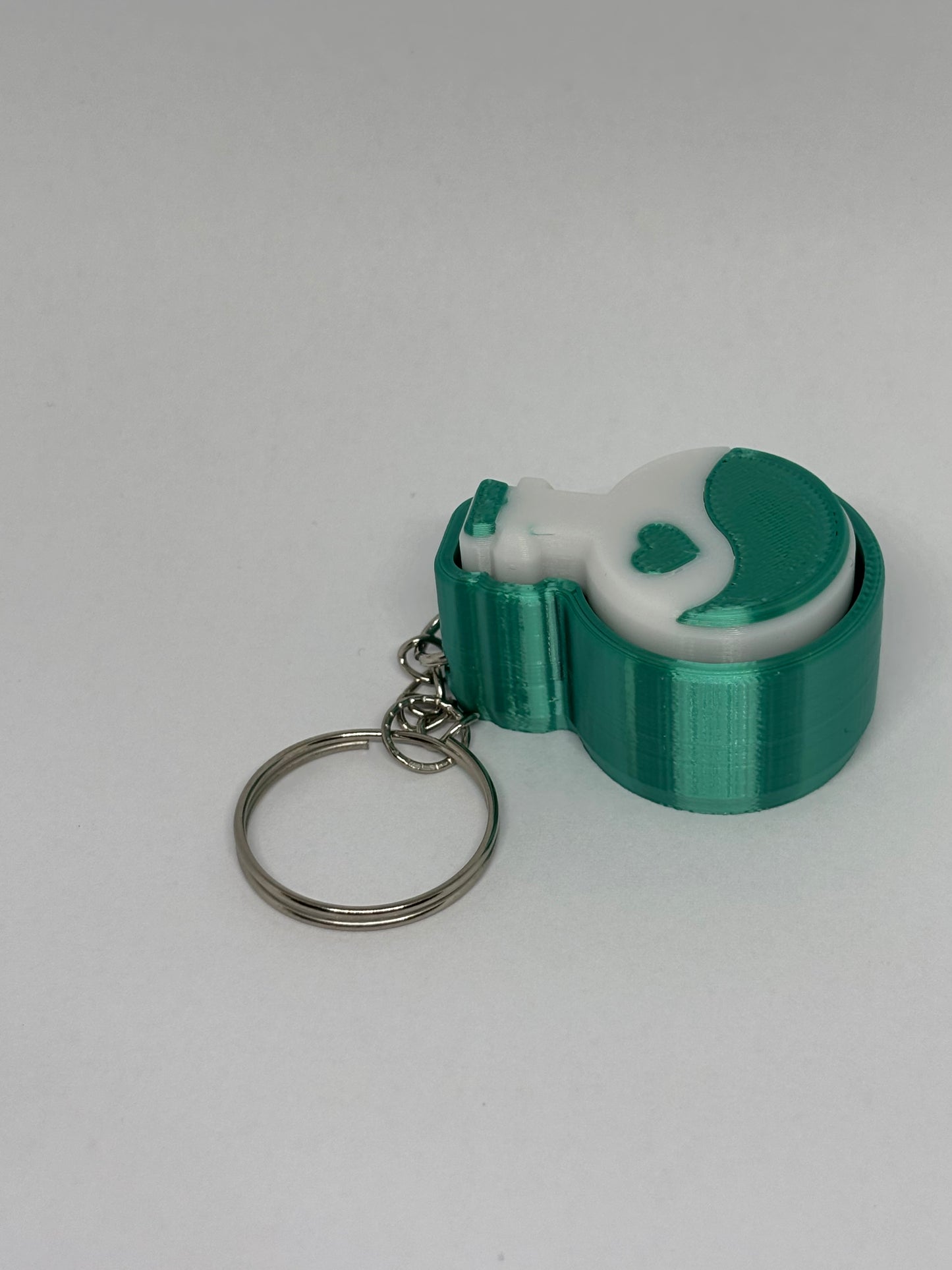 3D Potion Bottle Clicker Keyring - Emerald