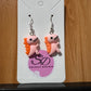 Peach T-Rex Earrings