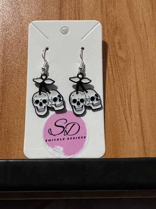 Cherry Skull Earrings