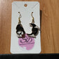 Gothic Crow & Moon Earrings