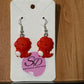 Cute Red Dino Earrings