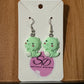 Cute Green Dino Earrings