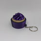 3D Cupcake Clicker Keyring - Purple/Black