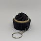 3D Cupcake Clicker Keyring - Purple Glitter