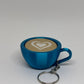 3D Marble Heart Clicker Keyring - Teal